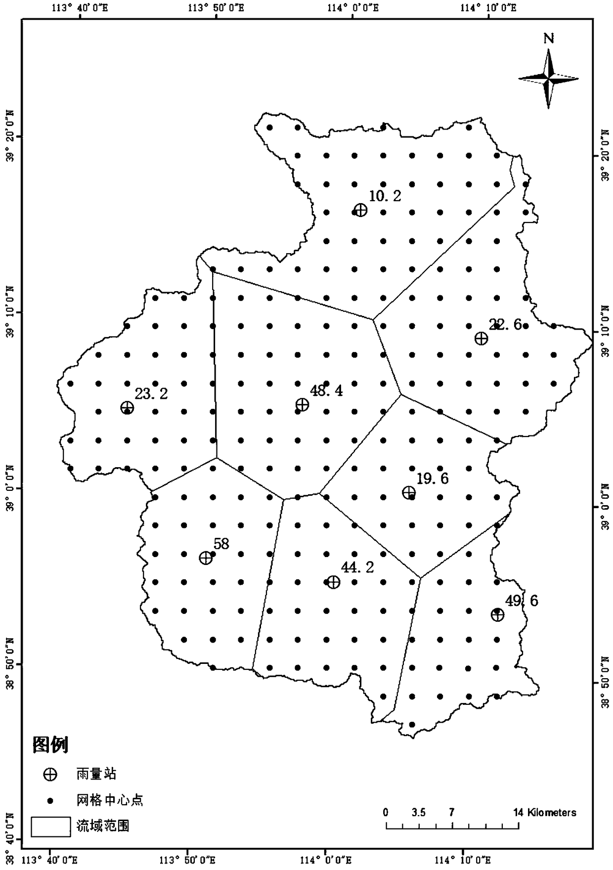 Historical rainfall retrieval method based on mesoscale numerical atmospheric model and high resolution