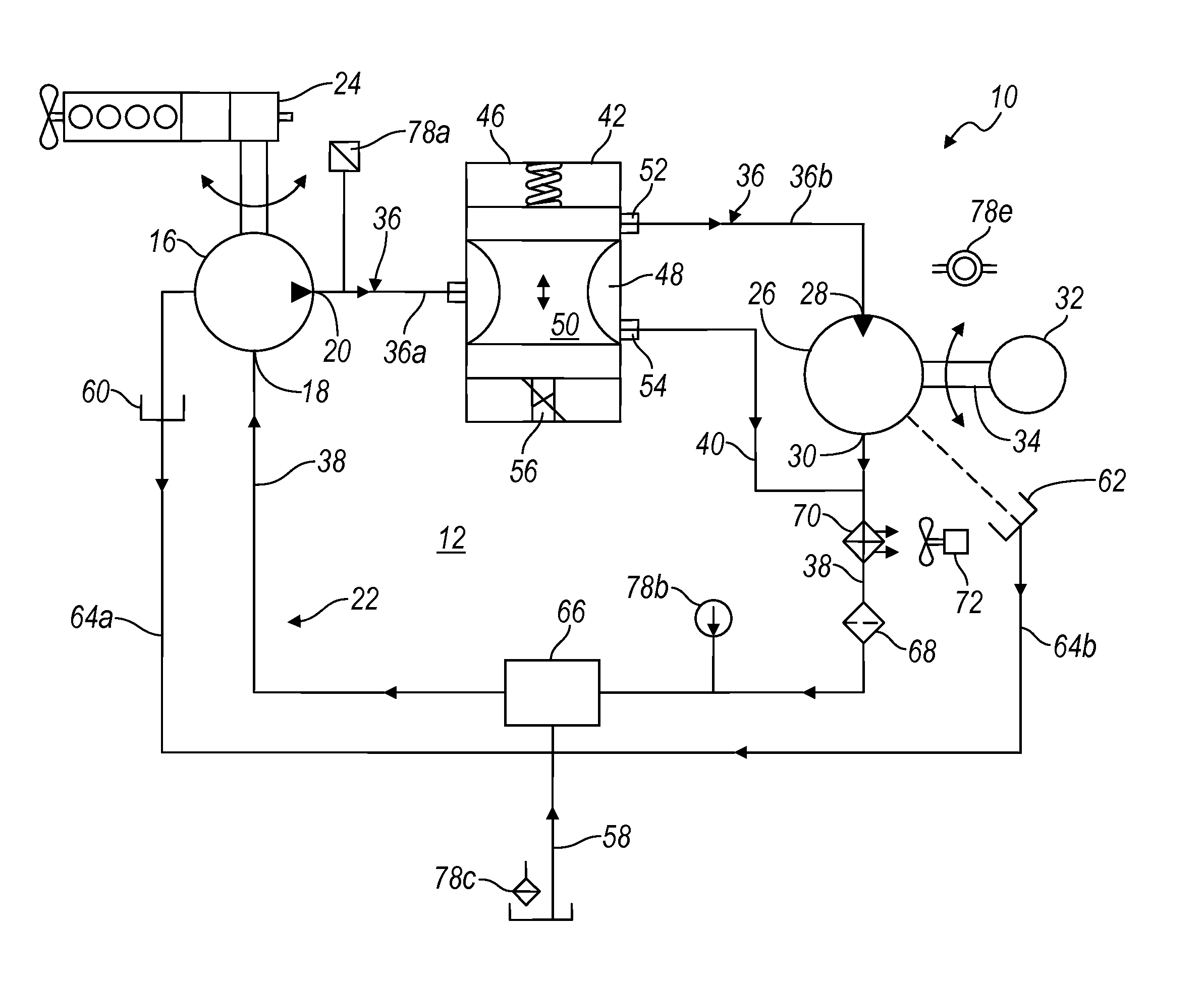 Electronic control for a hydraulically driven generator