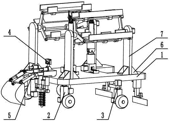 Ornamental tree and shrub transplanting robot