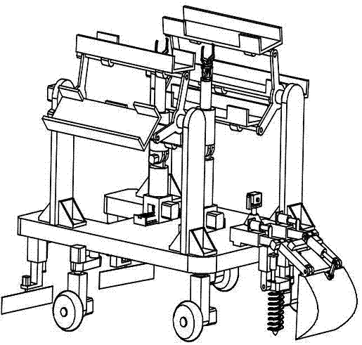 Ornamental tree and shrub transplanting robot