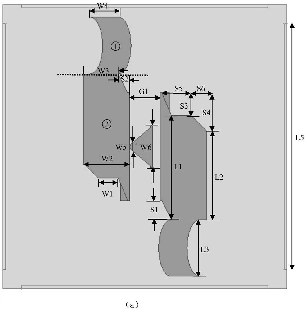 Broadband electromagnetic dipole circularly polarized antenna