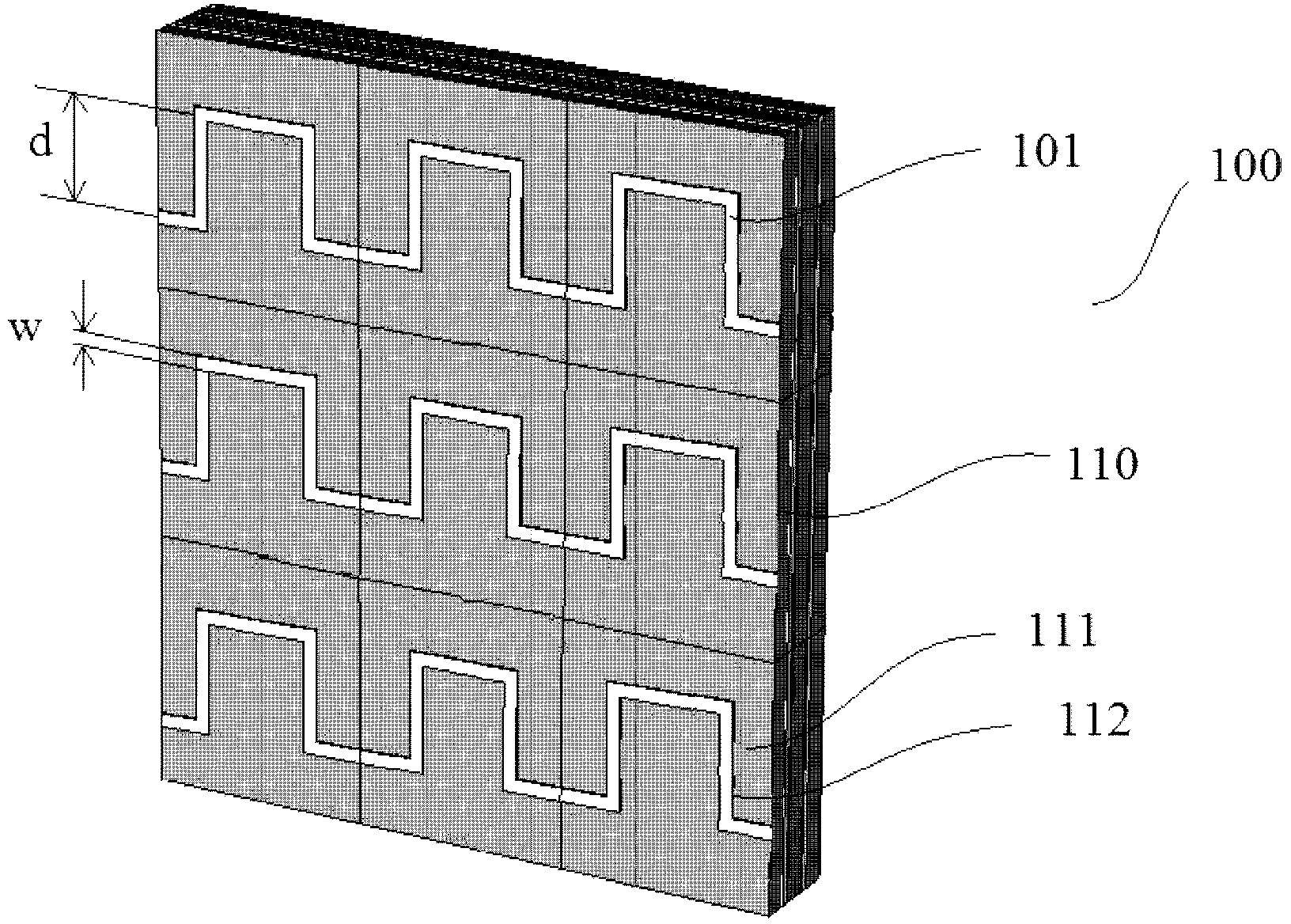 Meta-material realizing polarization conversion, and polarizer