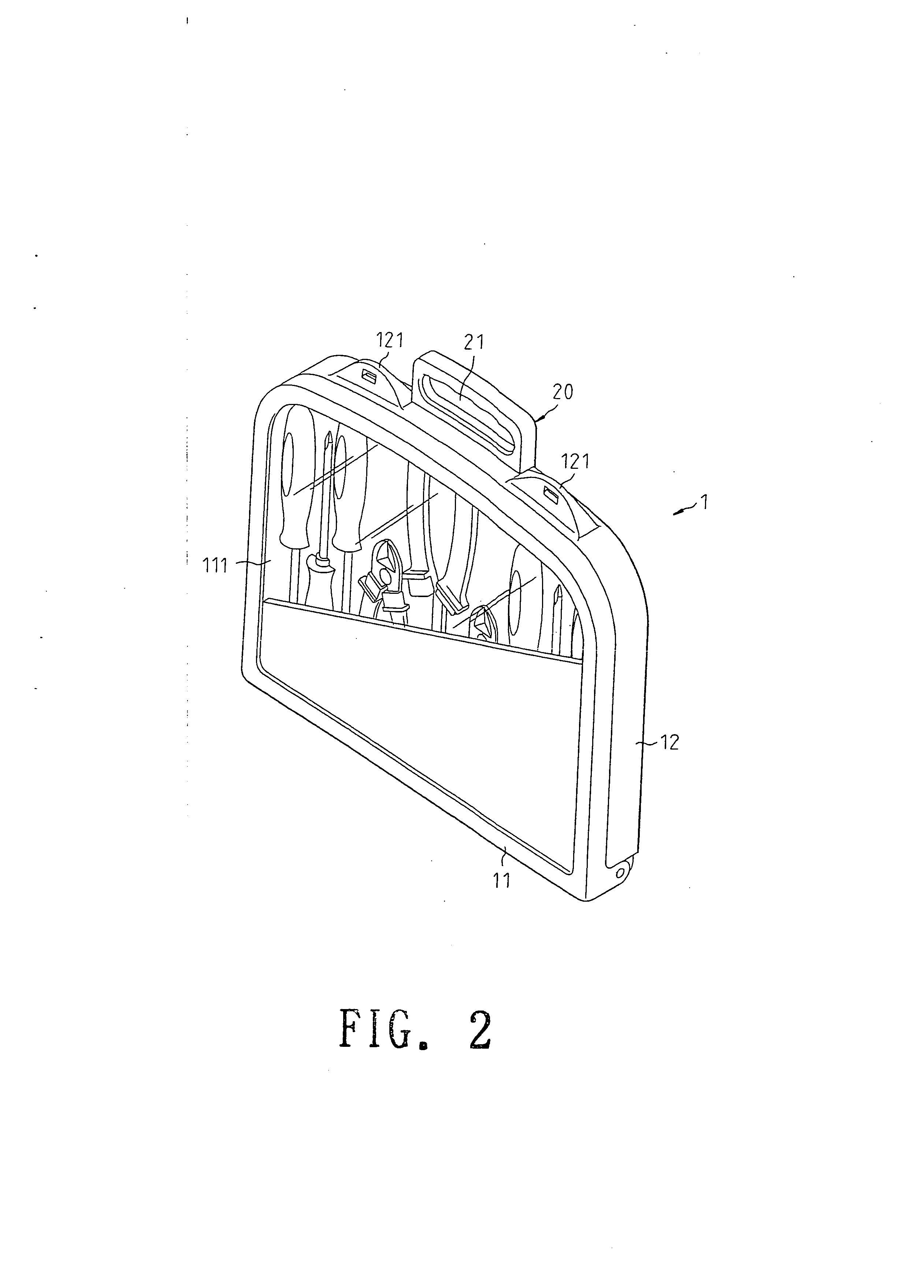 Hideable toolbox handle