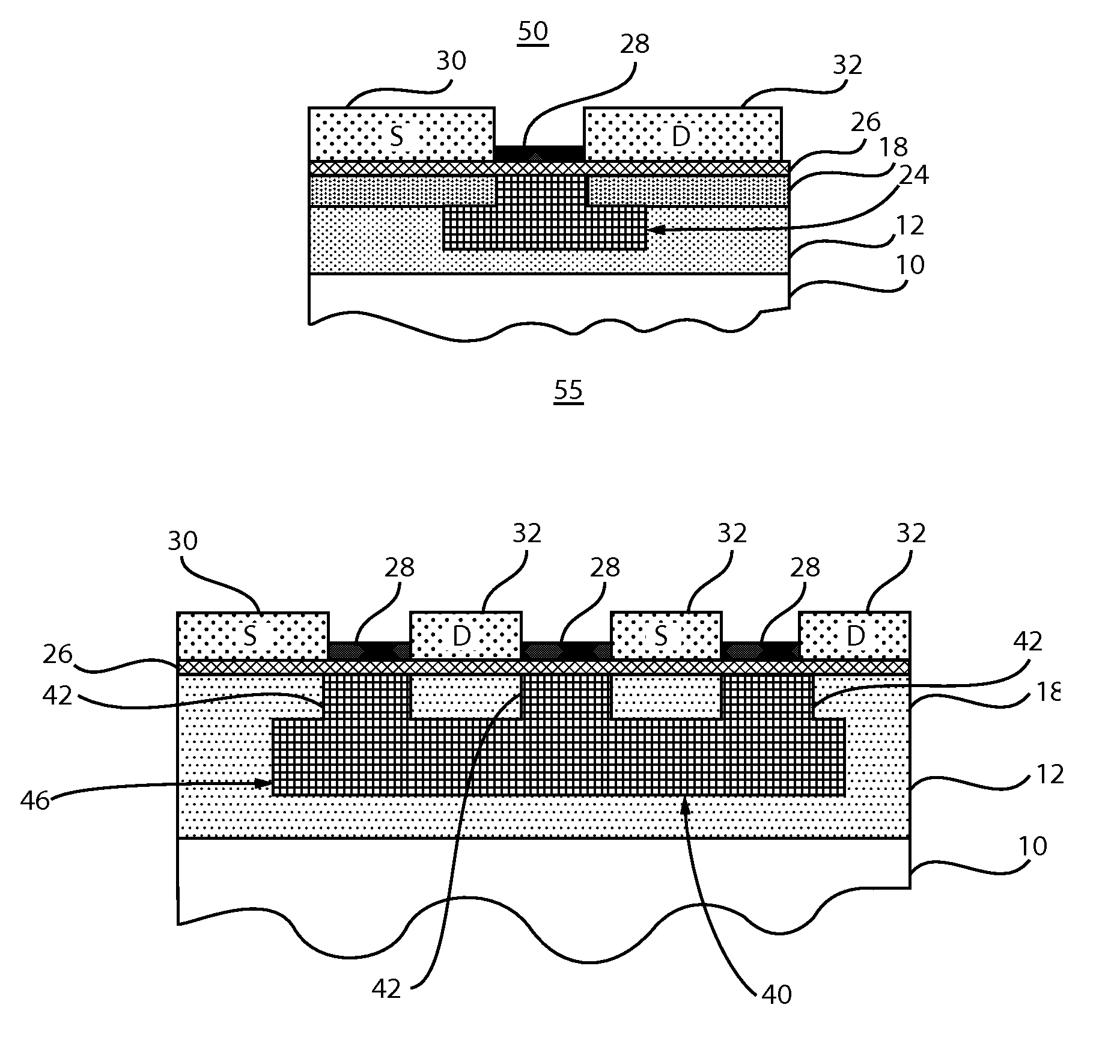 Transistor device with reduced gate resistance