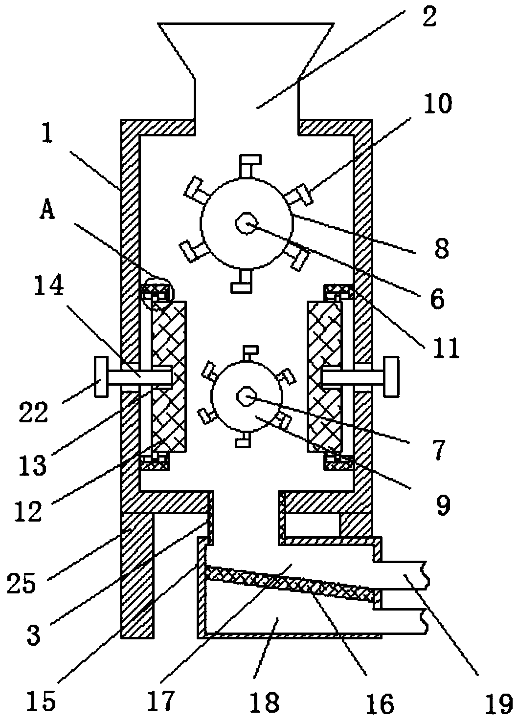 Fine crushing device for mineral crusher