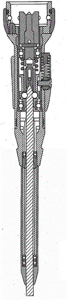 Surgical, torque-transmitting instrument including associated tool