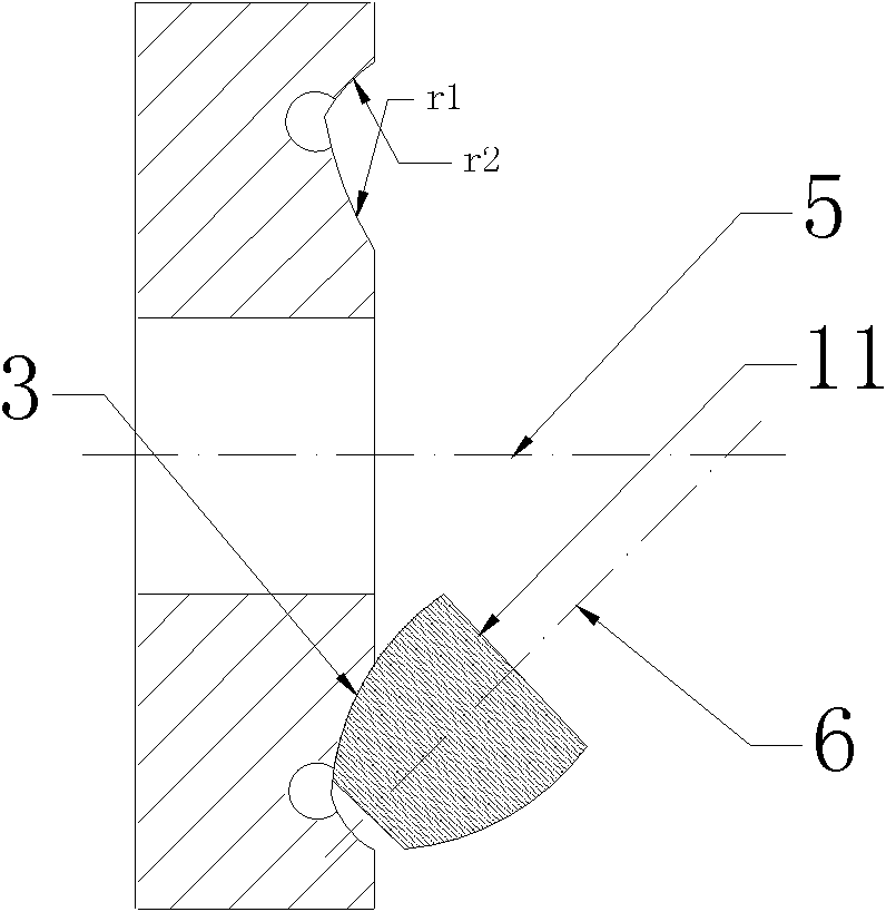 Dedicated machine tool for compound grinding of shaft washer raceway and flange of thrust aligning roller bearing