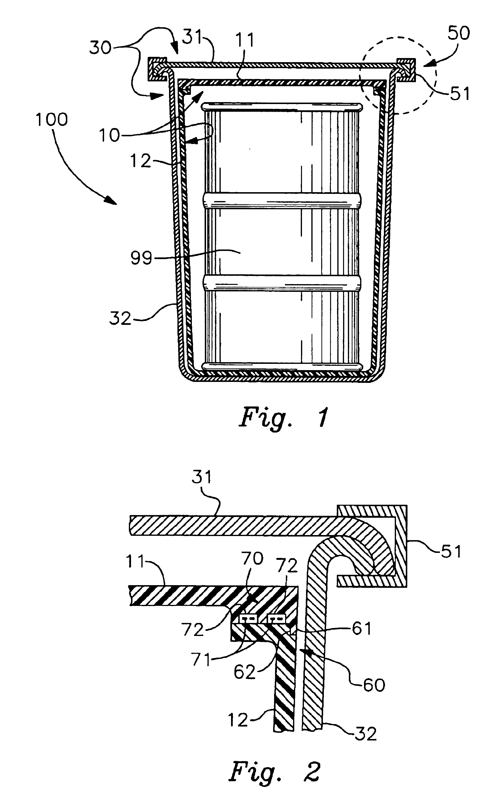 Macroencapsulation container having both releasable and permanent sealing means