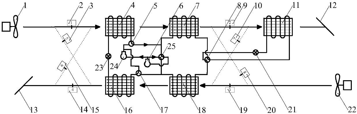 Half-decoupling type graded dehumidifying and cooling dehumidifying heat pump system and method