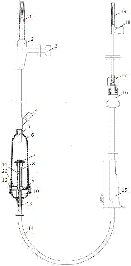 Disposable automatic control transfusion device