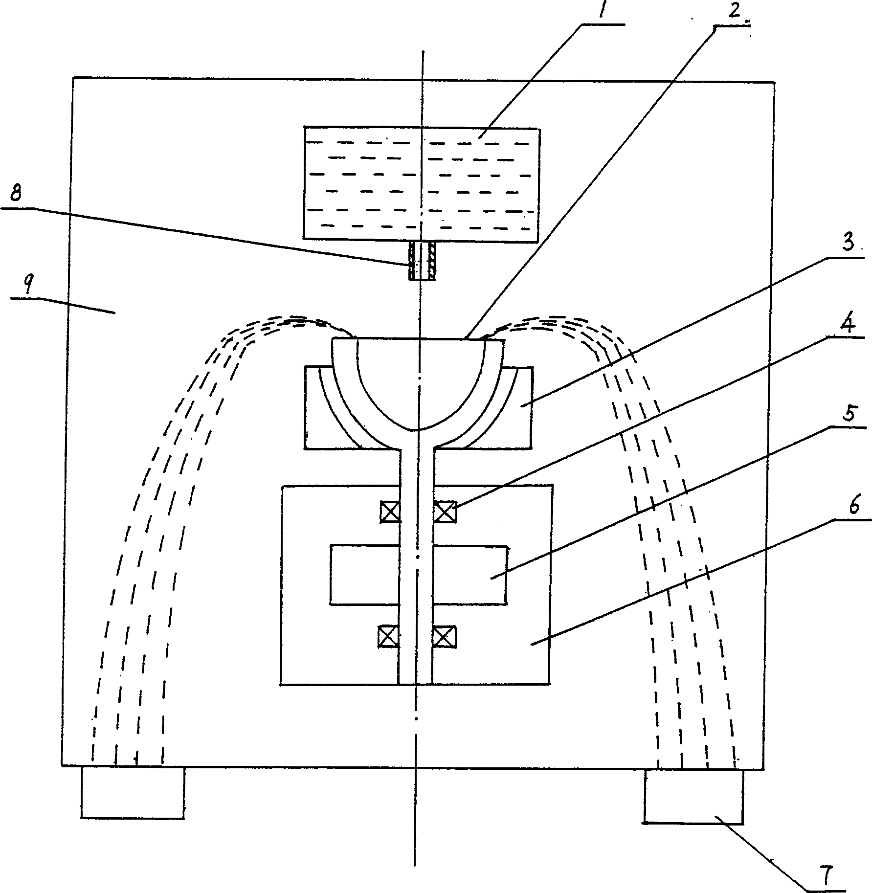 Preparation method of low oxygen content microballon parent metal powder and its special equipment