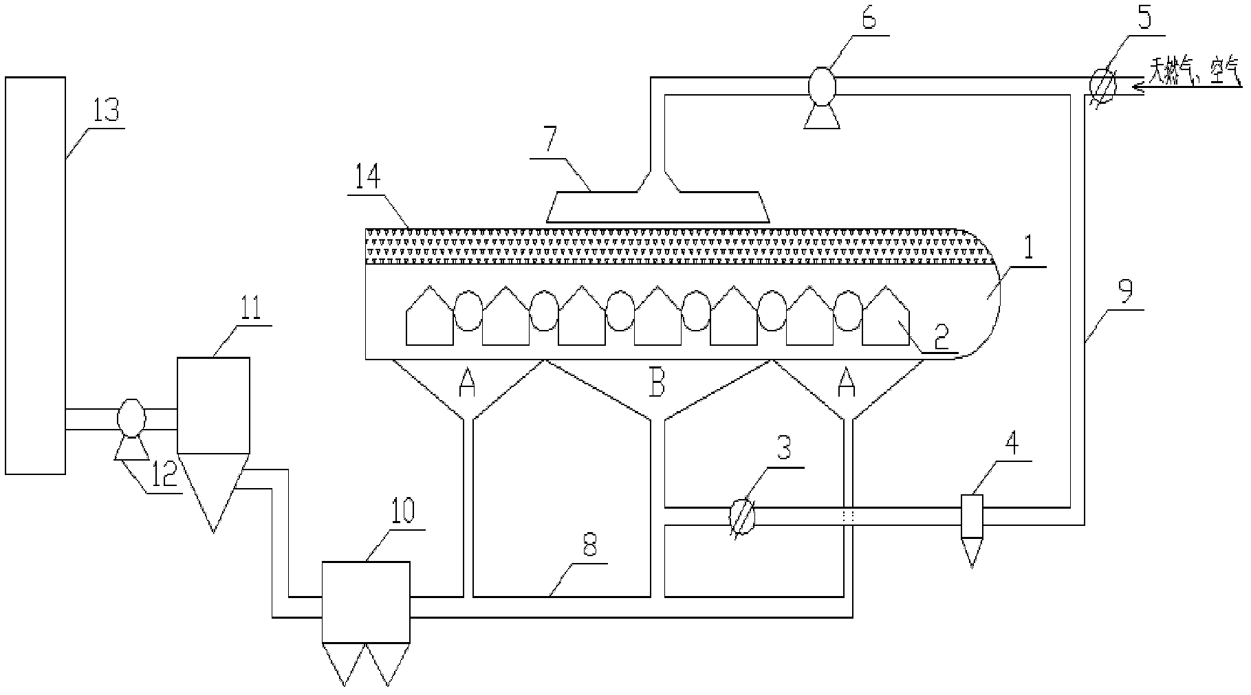 Sintering denitrification system and nitrogen oxide removal method thereof