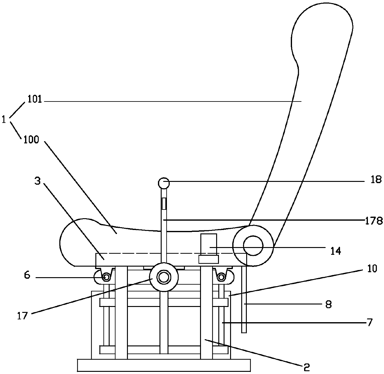 Storage type automobile seat