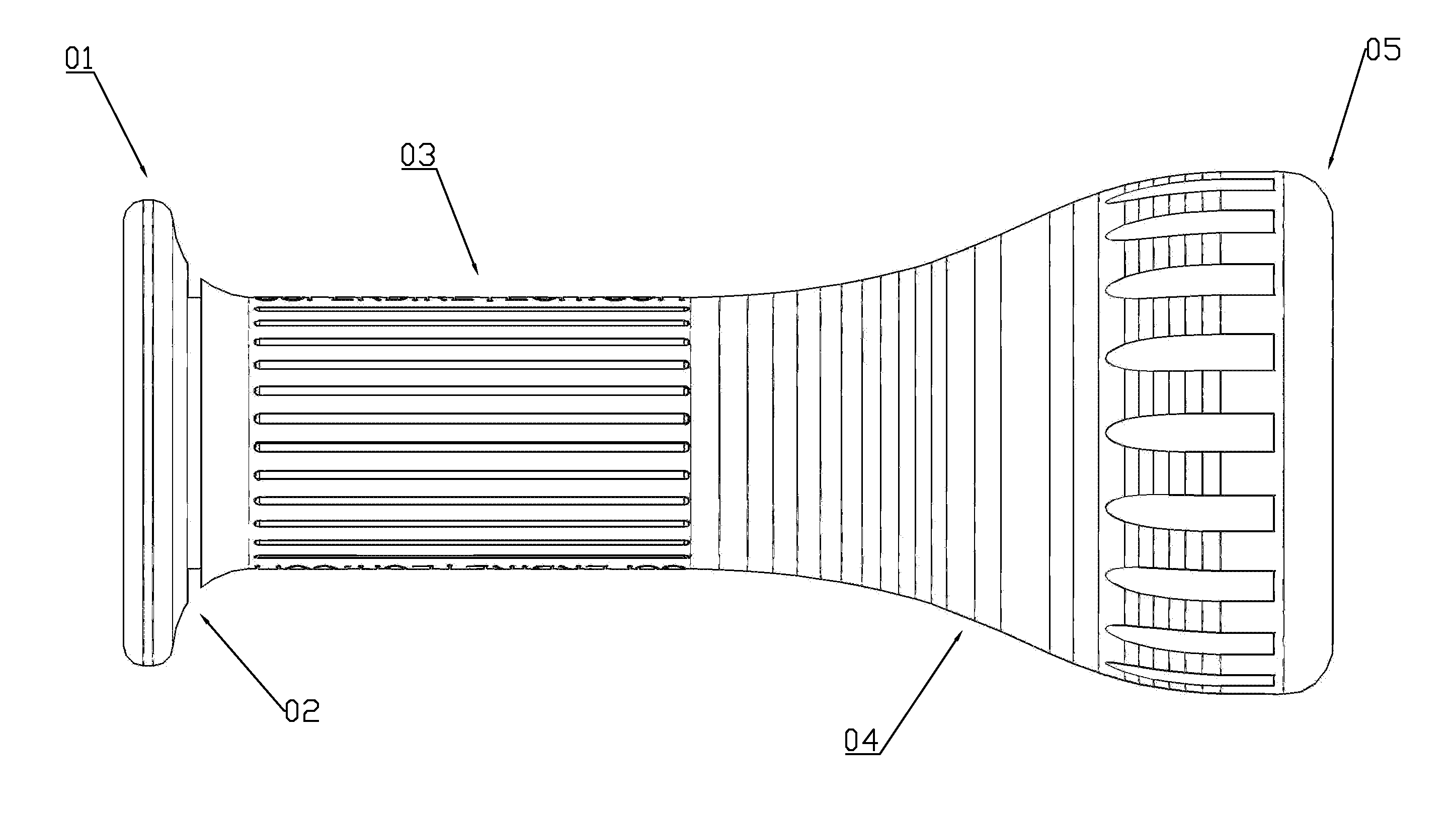 Flared Grip for Bicycle or Motorcycle Handlebar