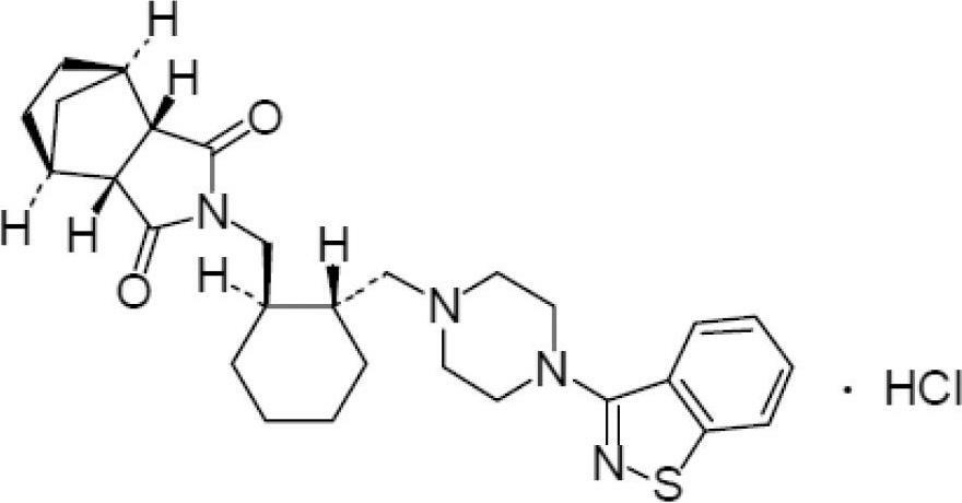 Lurasidone medicine composition and preparation method