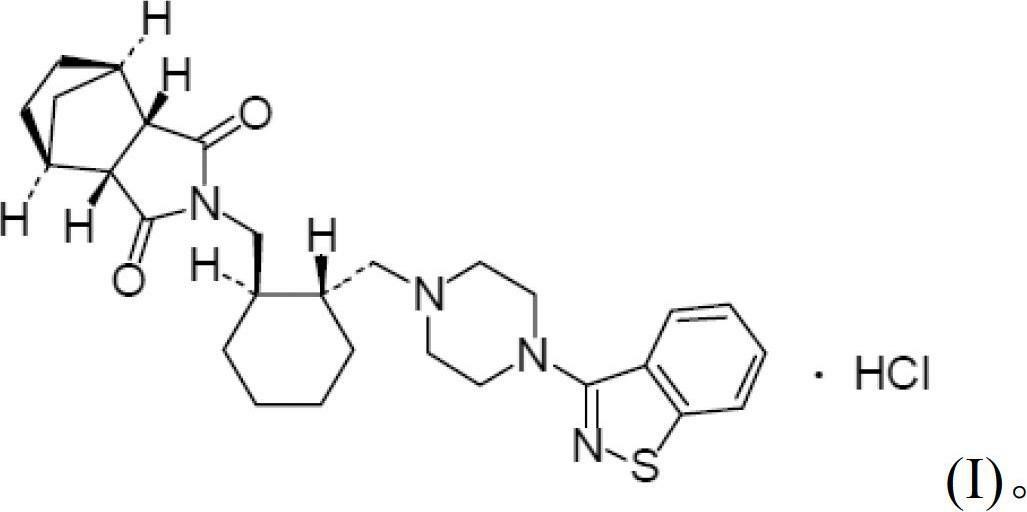 Lurasidone medicine composition and preparation method