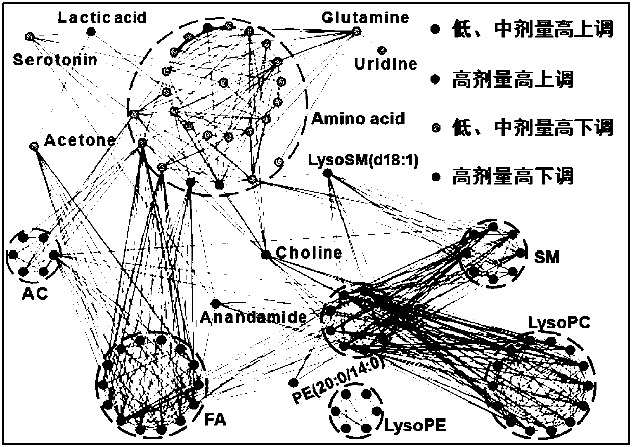 Metabonomics technology-based persistent organic pollutant cytotoxicity action mechanism research method