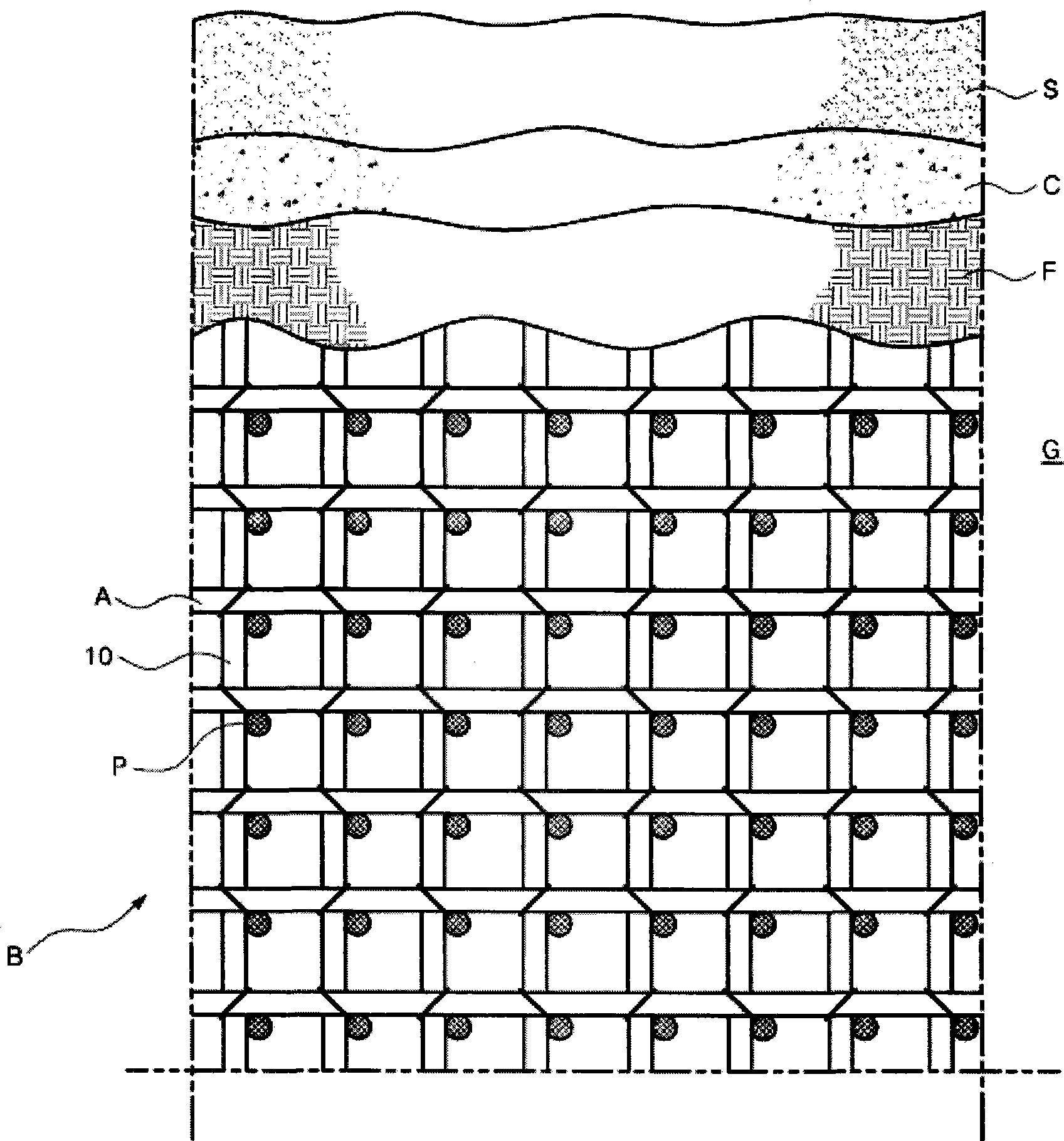 Construction method for treating soft groundwork surface layer by using bamboo web