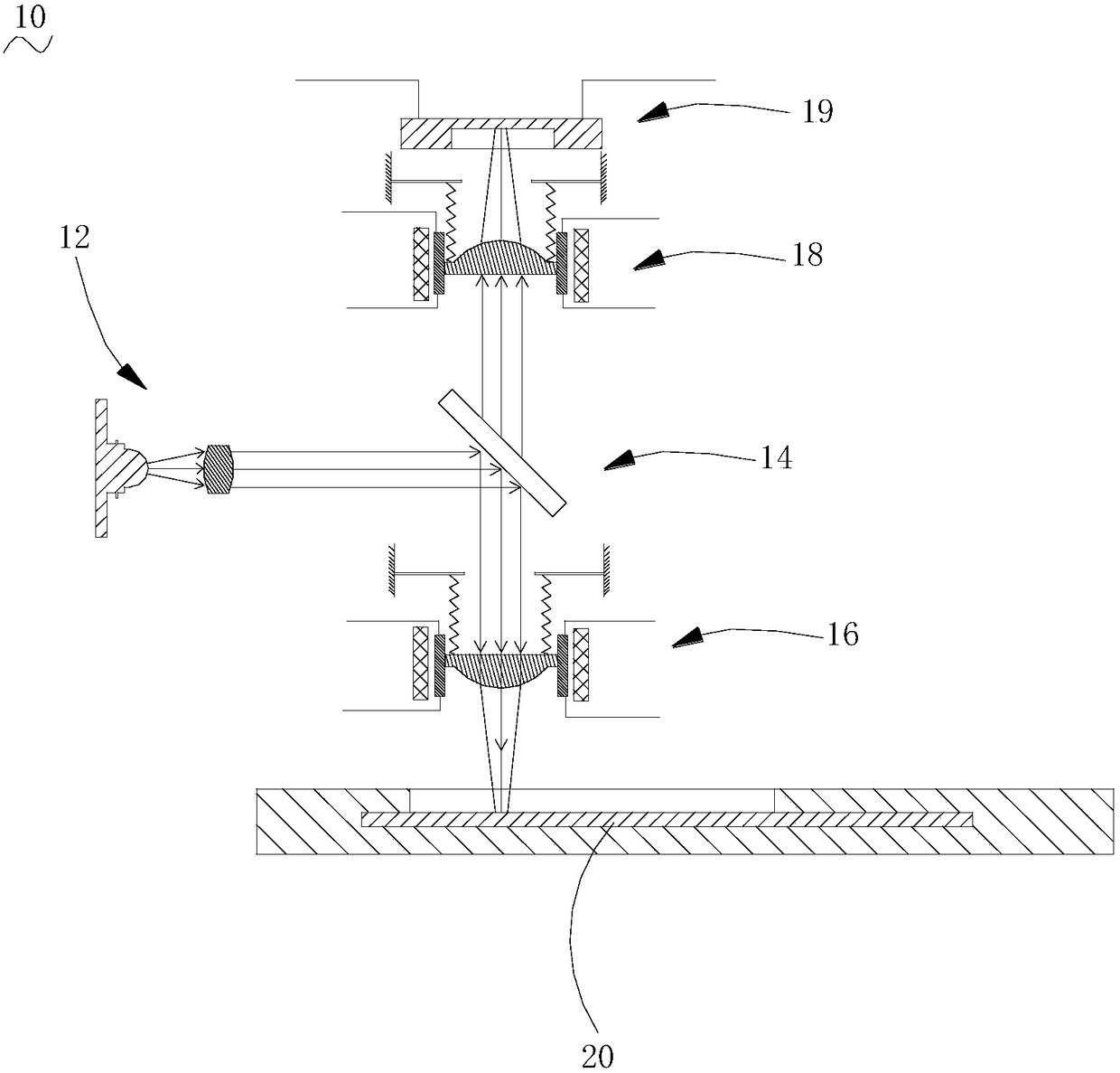 Immunofluorescence detection light path mechanism, immunofluorescence detection instrument and calibration method of immunofluorescence detection instrument