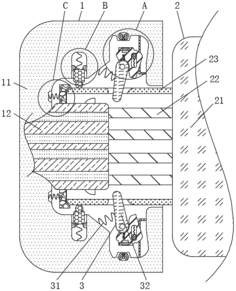 Mobile storage device used for software storage and capable of preventing external force from popping up