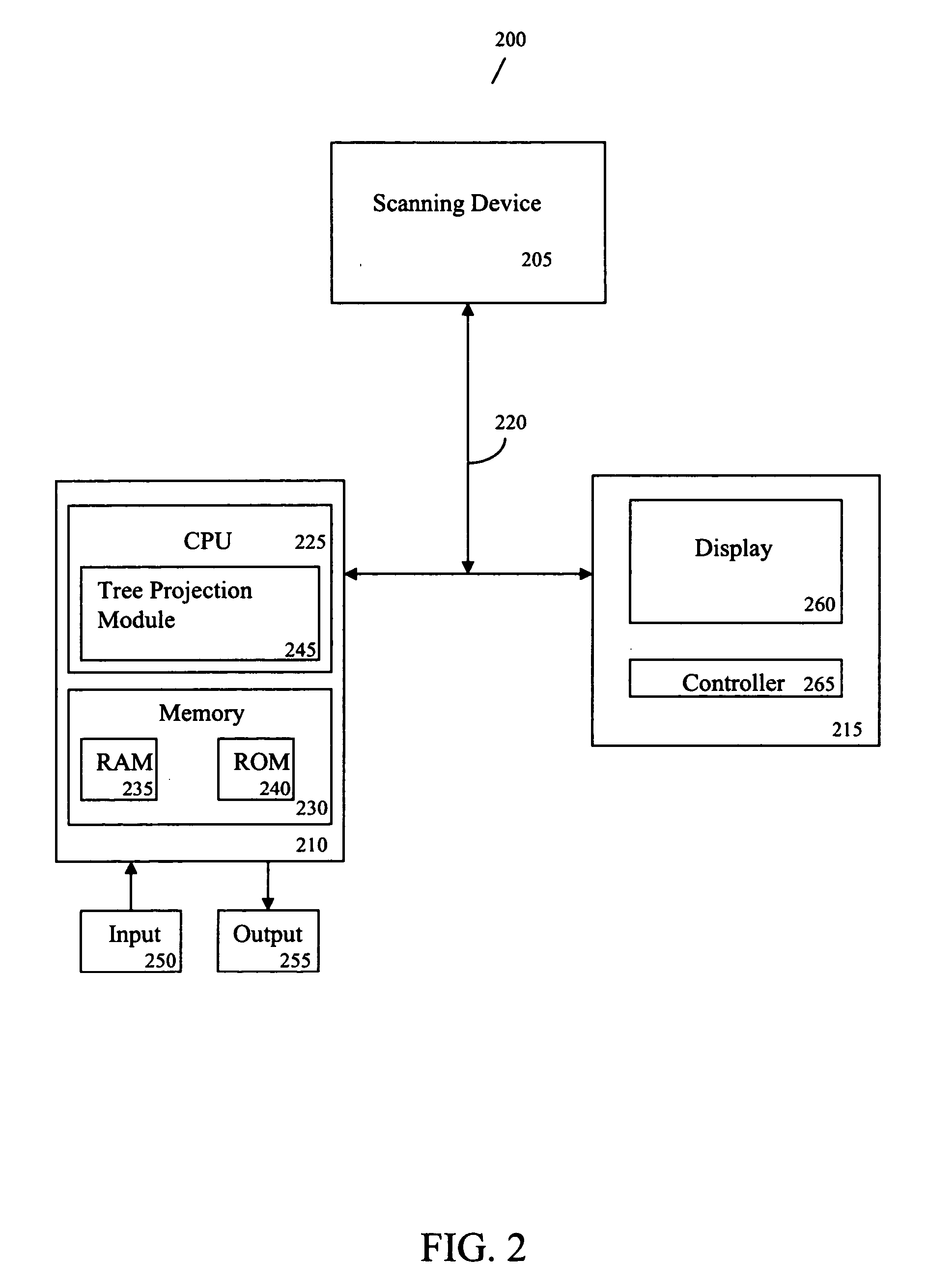 System and method for tree projection for detection of pulmonary embolism