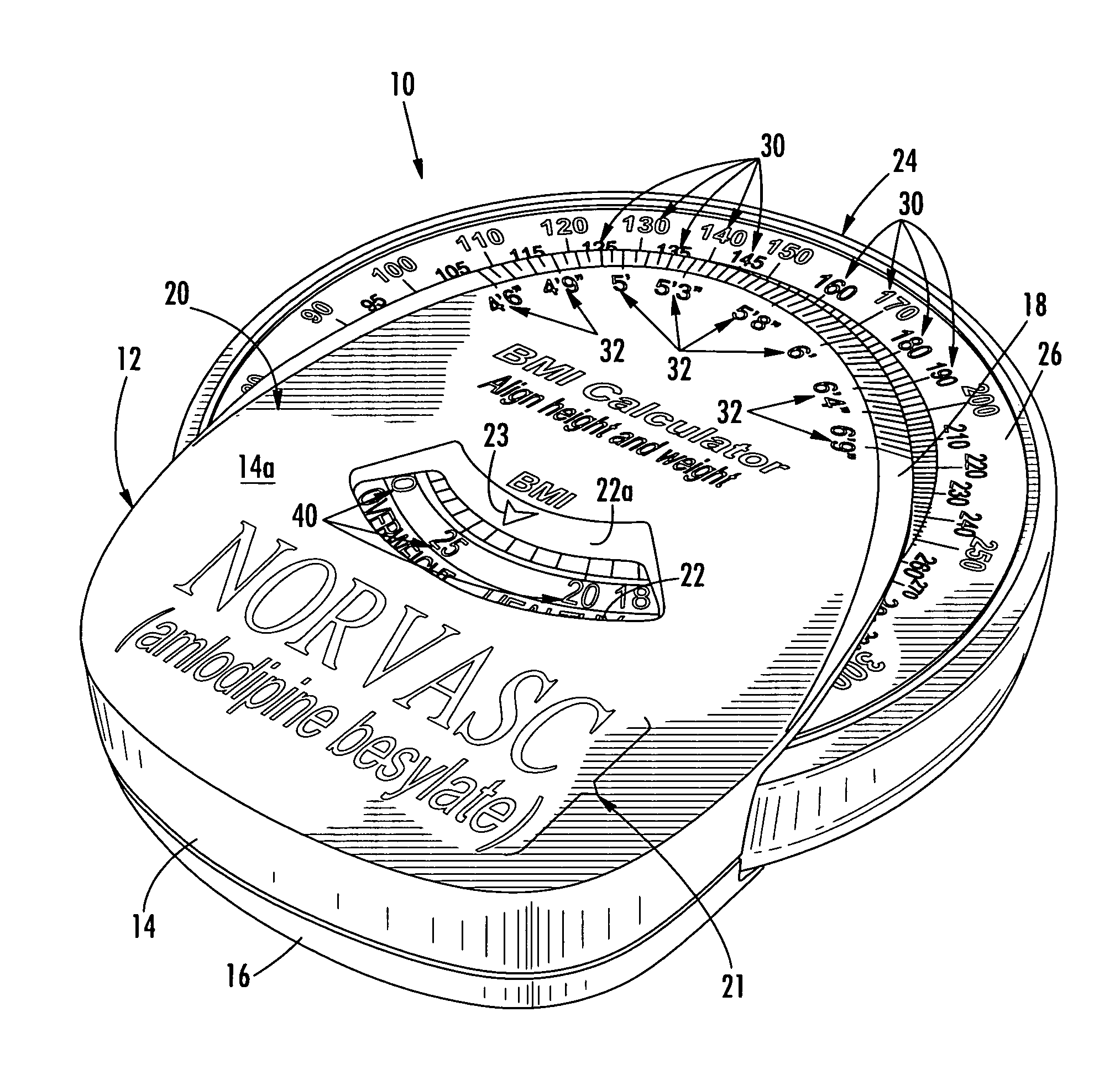 Promotional apparatus for calculating characteristics of subjects using two input variables