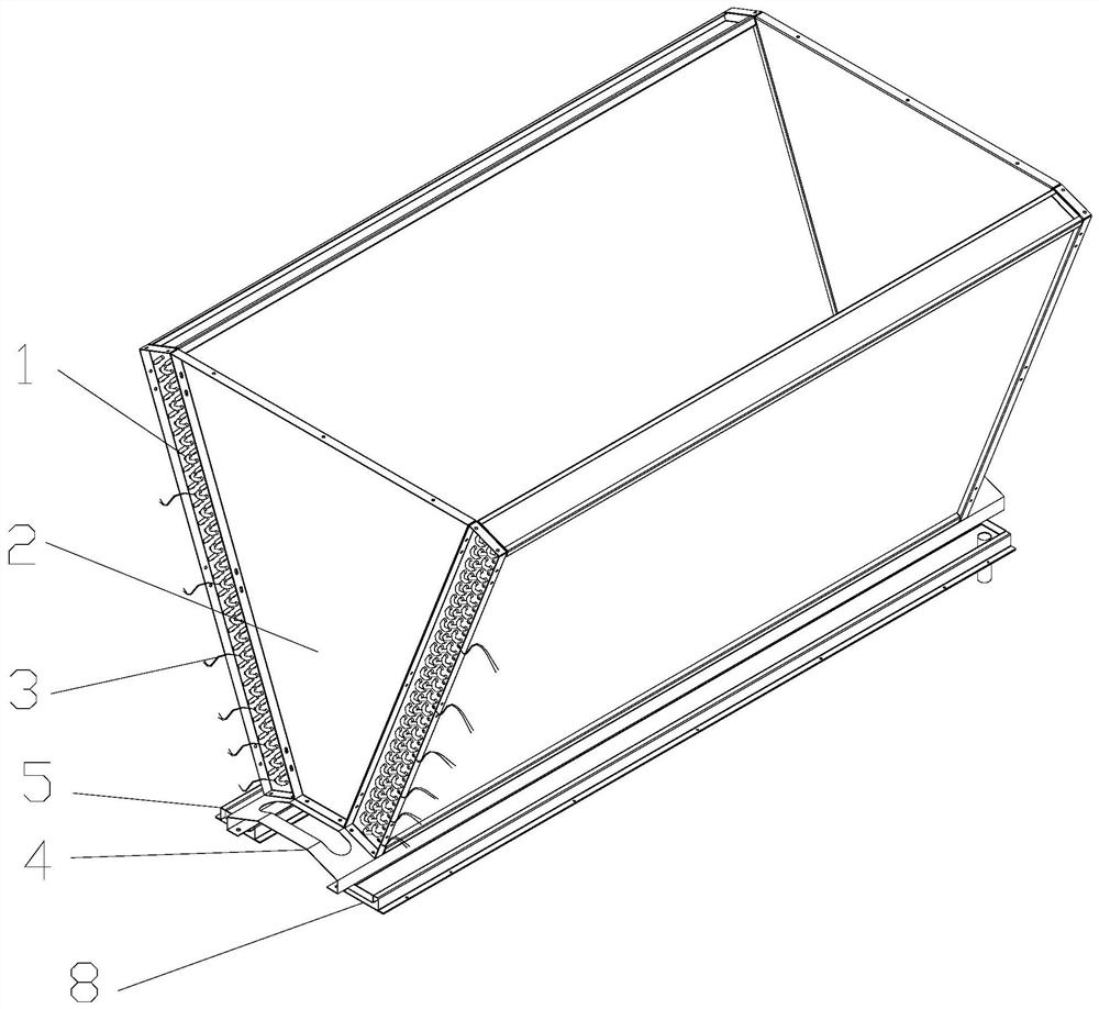 Carbon dioxide heat pump evaporator