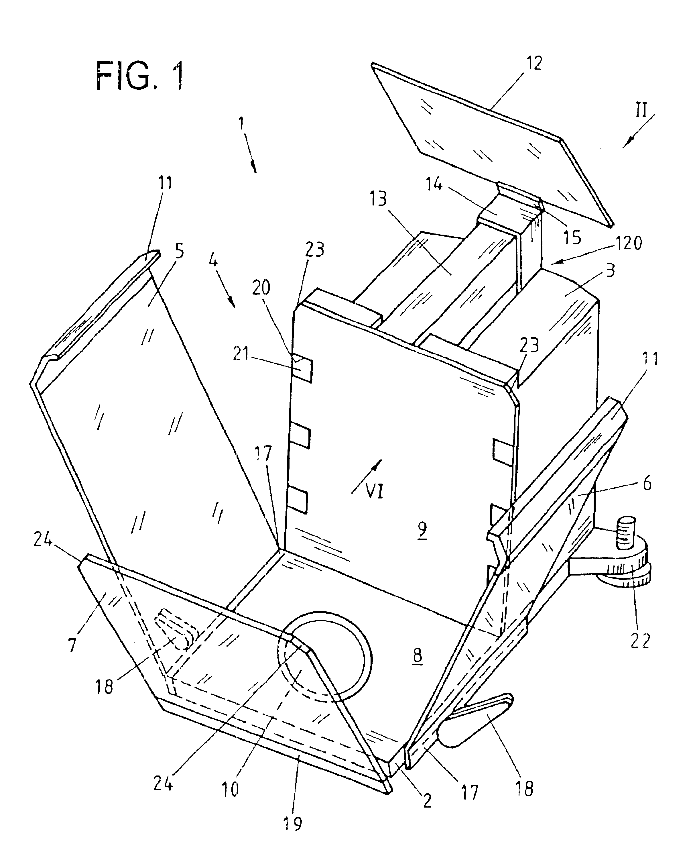 Balance with a weighing compartment