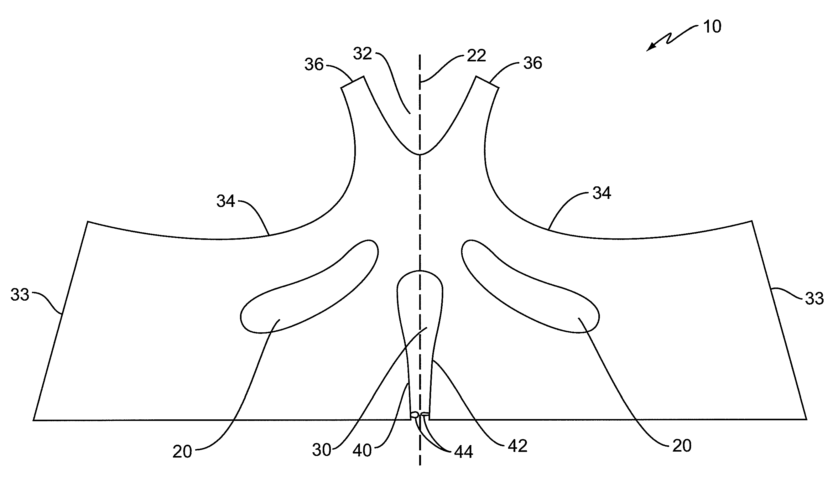 Upper support garment having an improved back