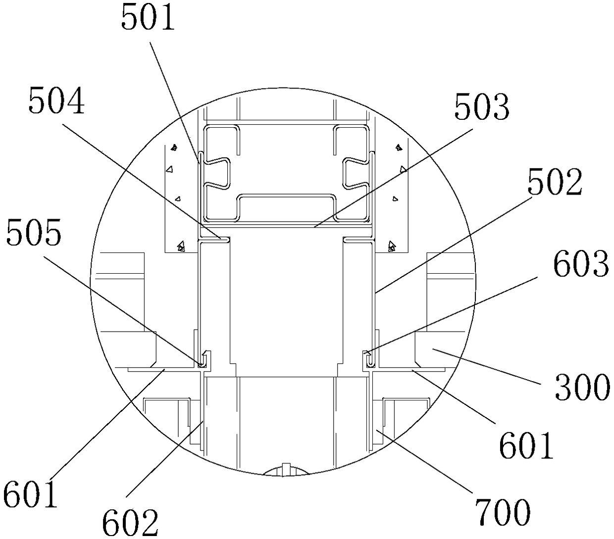 Integrated top wall partitioning structure capable of freely partitioning indoor space