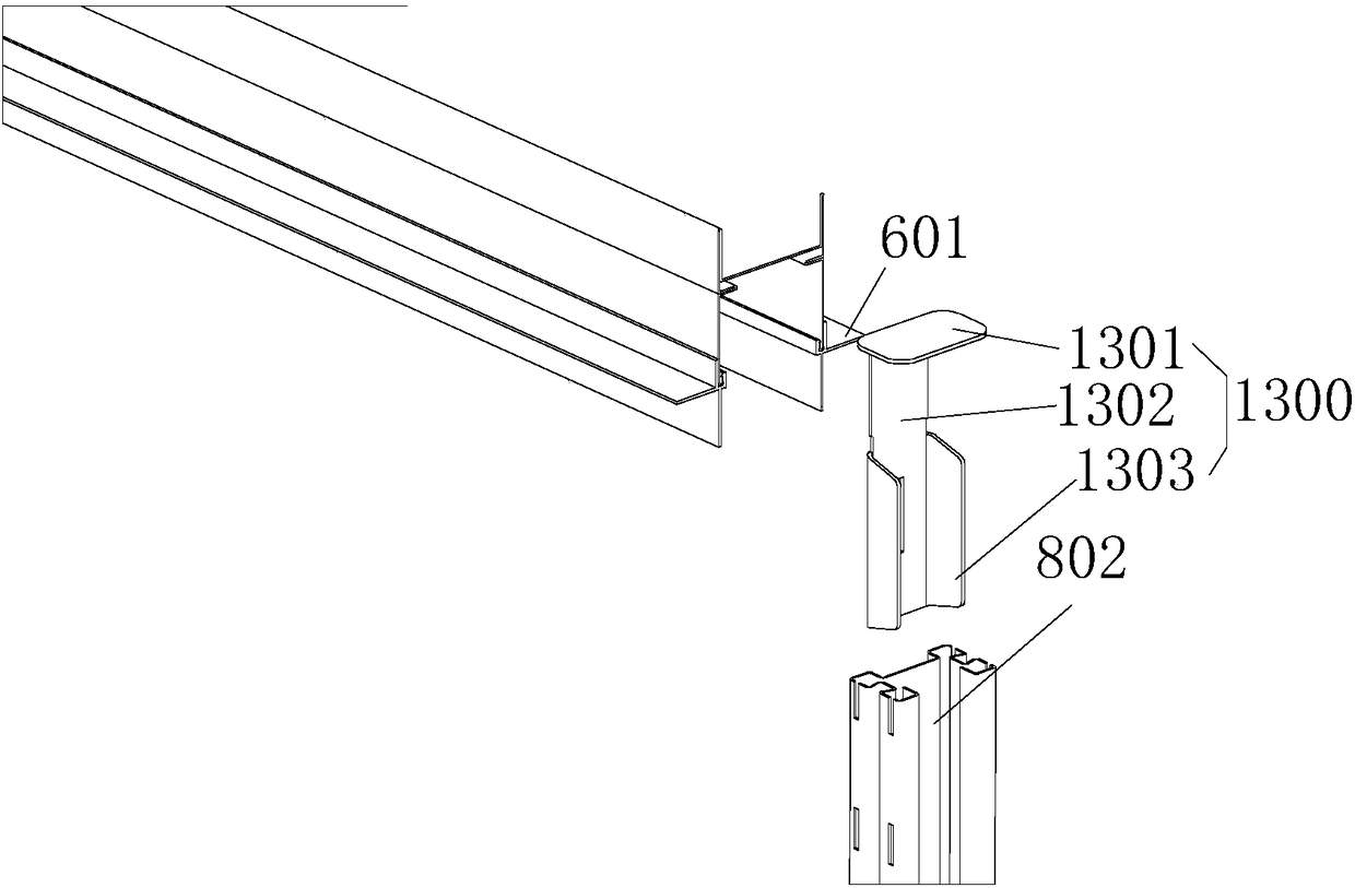 Integrated top wall partitioning structure capable of freely partitioning indoor space