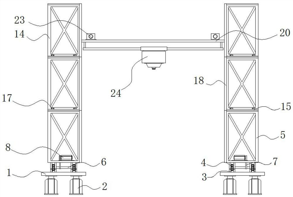 3D printing building support platform with limiting structure and convenient to assemble