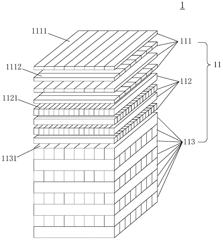 Scintillator array structure, and neutron detector employing same