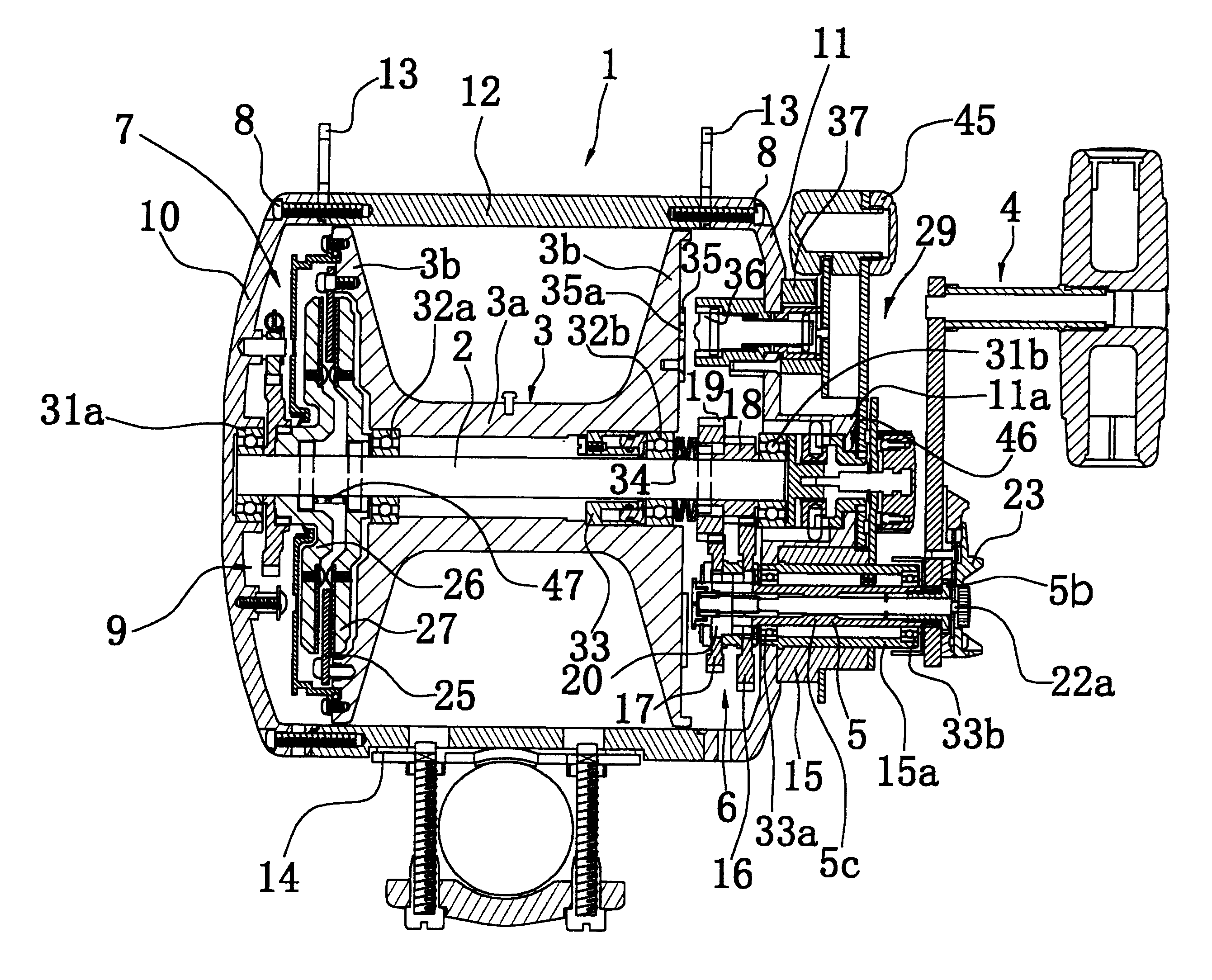 Dual-bearing reel brake device and drag cover attachment structured therefor
