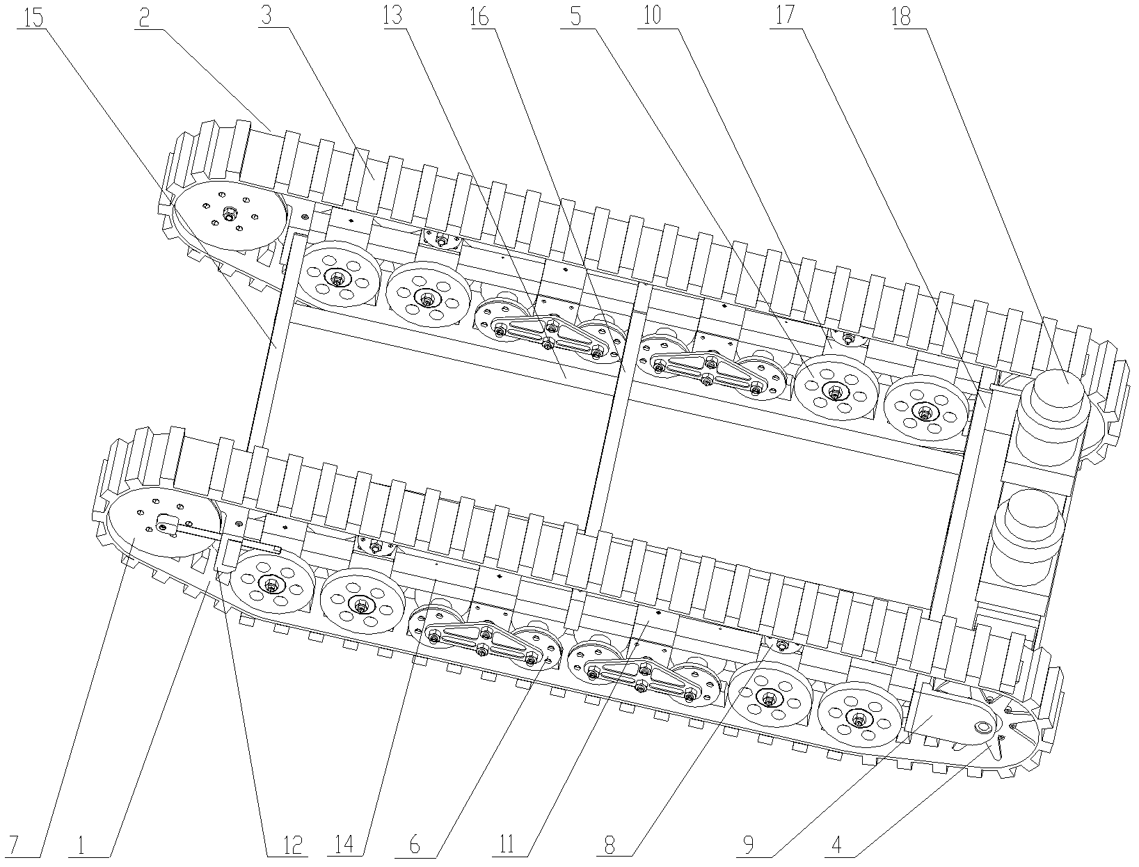 General chassis of track robot