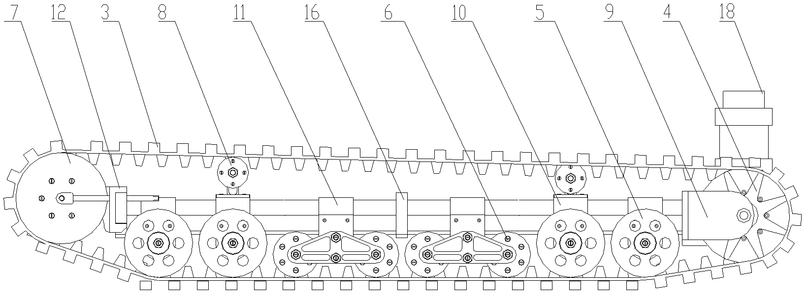 General chassis of track robot