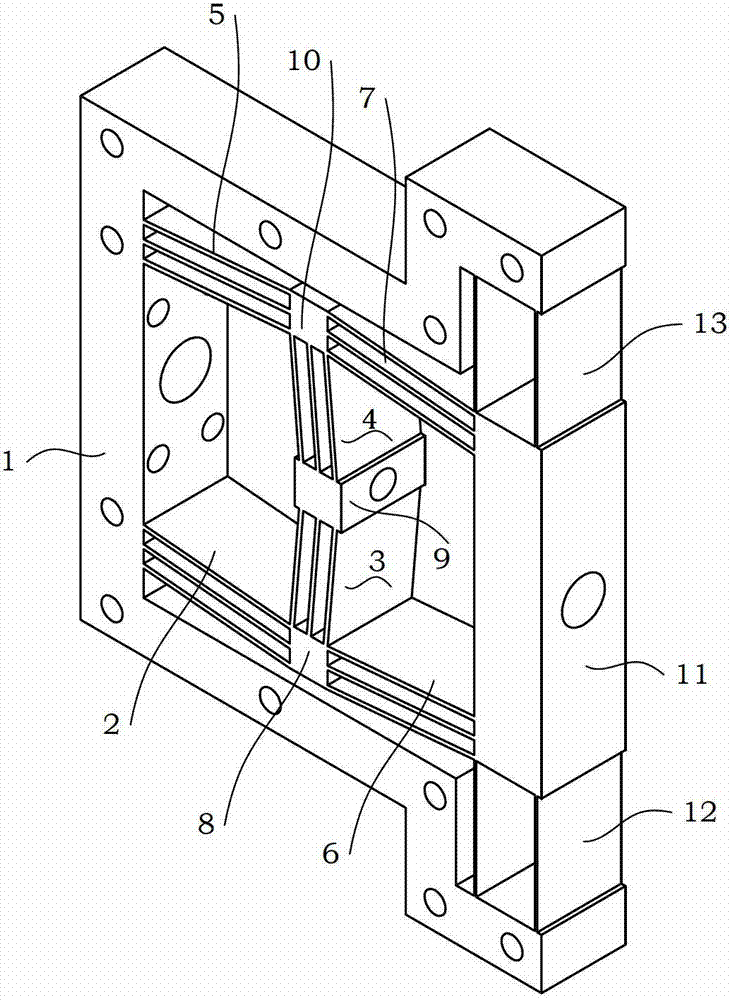 Micro-motion platform for improving resolution of linear motor based on flexible inclined beam