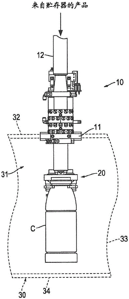 Container filling system and valve for same