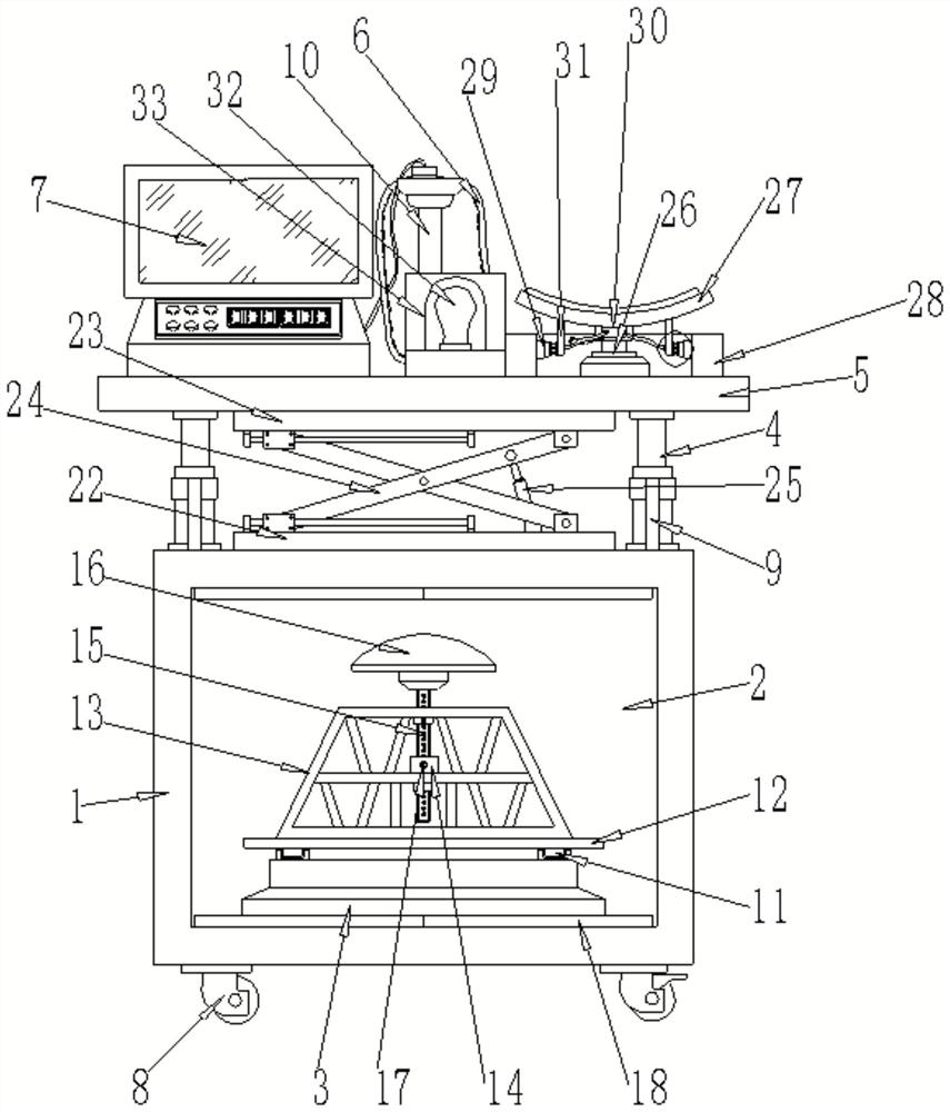 Disease examination device with multiple detection functions for neurology department