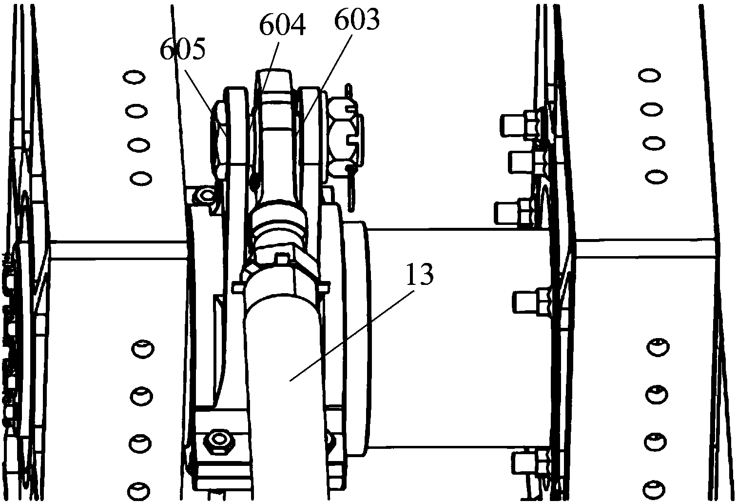 Positioning drive mechanism for aircraft full-movement V tail