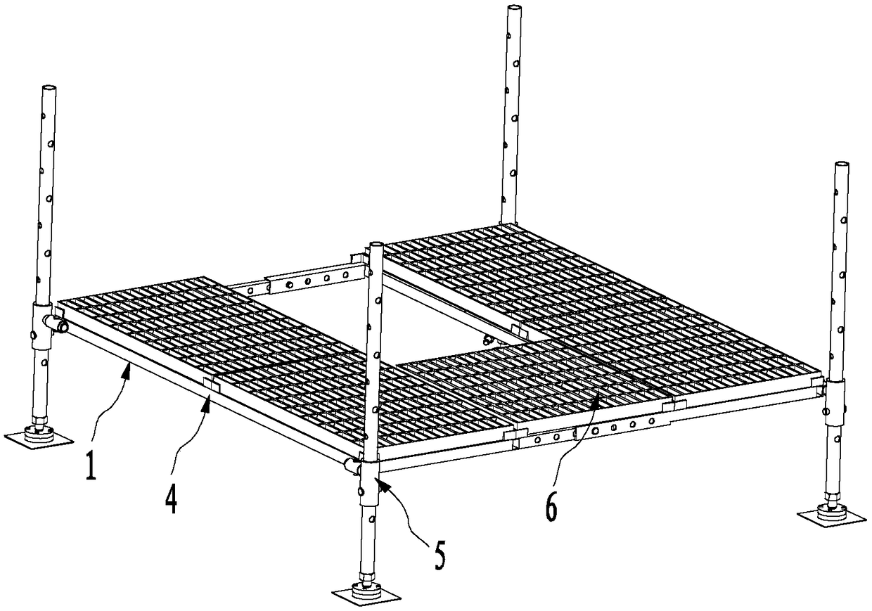 A simple platform system for environmental protection operation wellhead that can be quickly disassembled