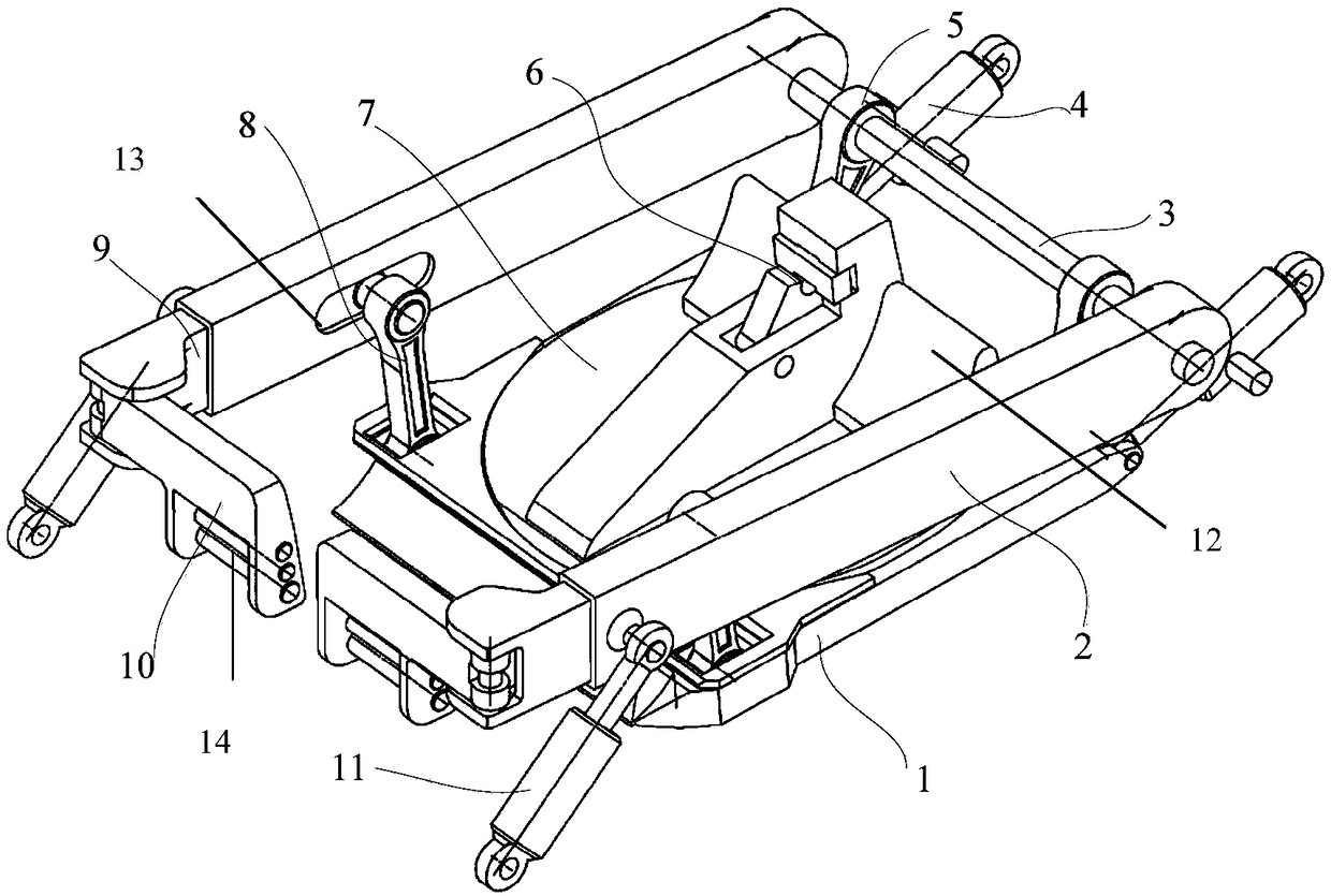 A wheel-holding mechanism of a rodless aircraft tractor