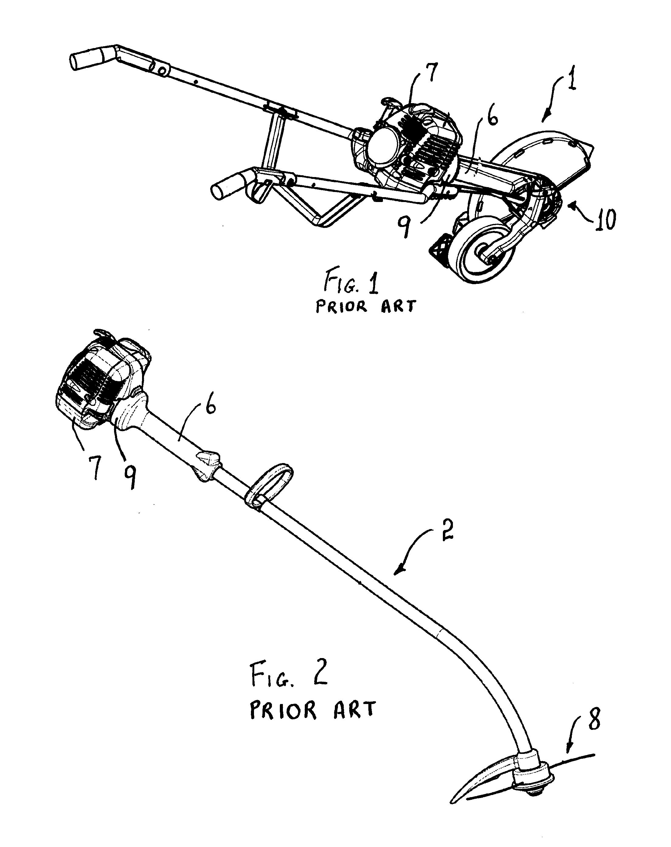 Interchangeable electric motor for powered garden implements