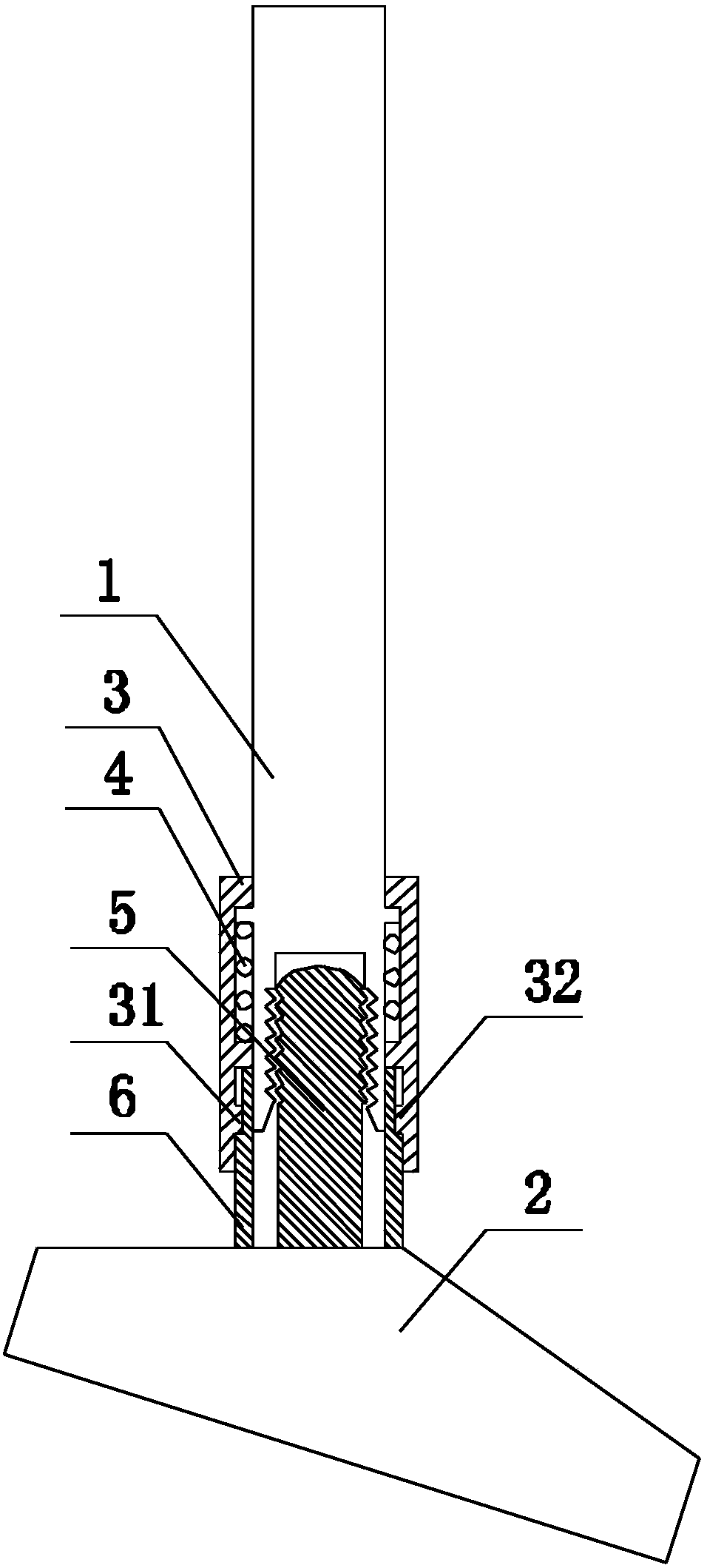 Deck brush provided with replaceable brush head