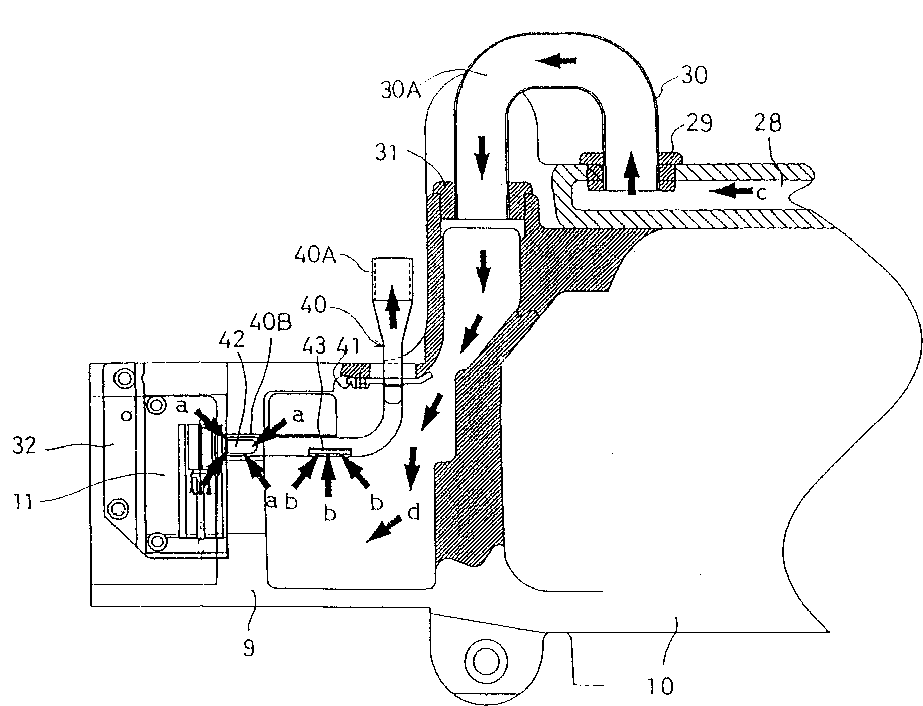 Sewing machine with dust collector