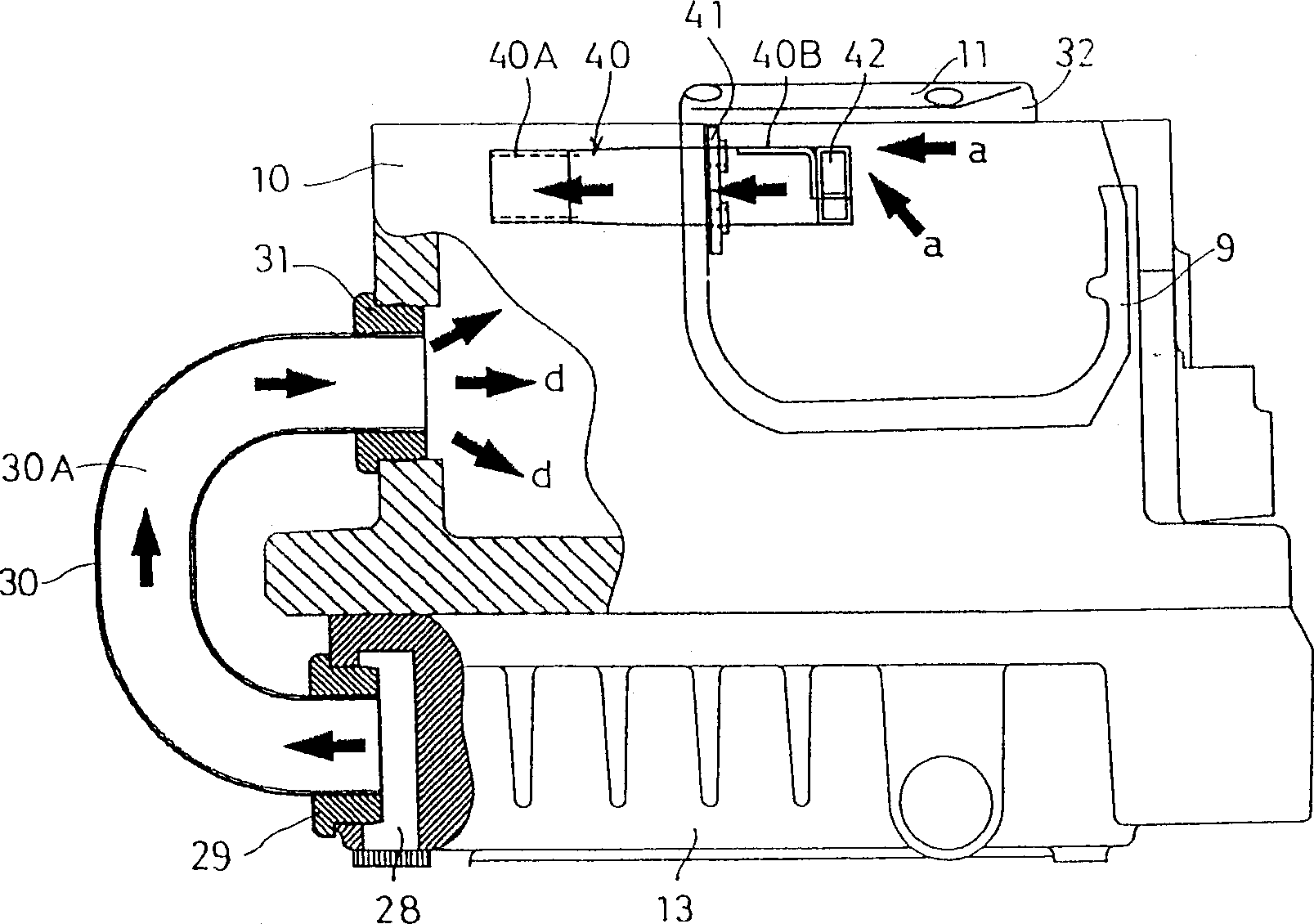 Sewing machine with dust collector