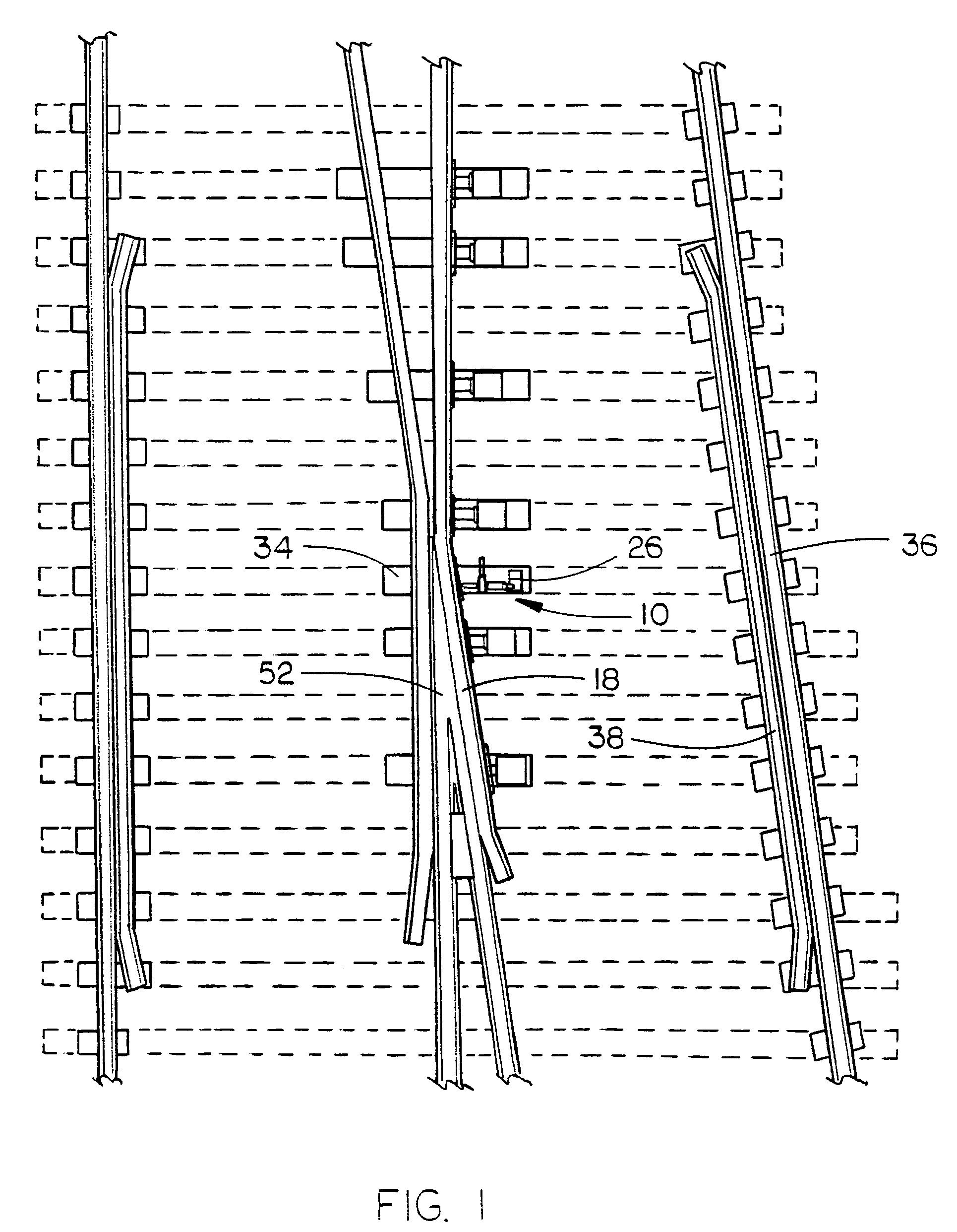 Method and system for opening and securing a railroad frog