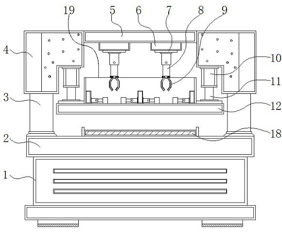 Positioning equipment with protective structure for automatic assembly of automobile key cover plate