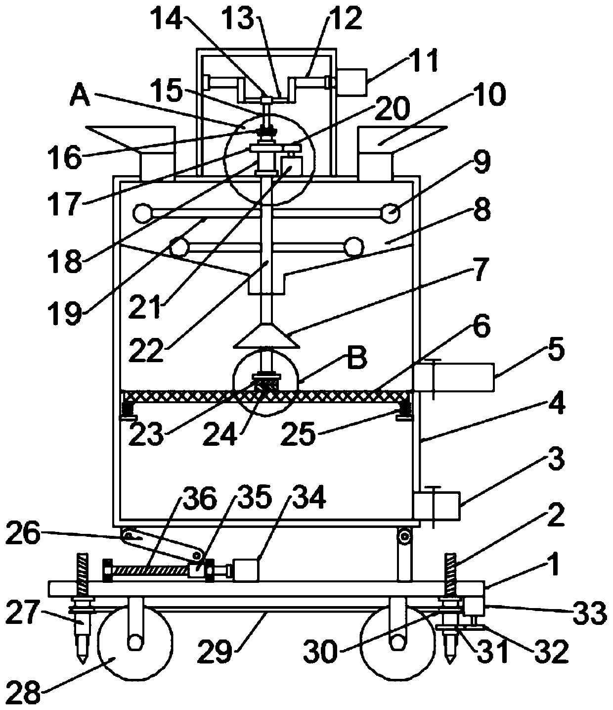 Sand screening device for construction engineering