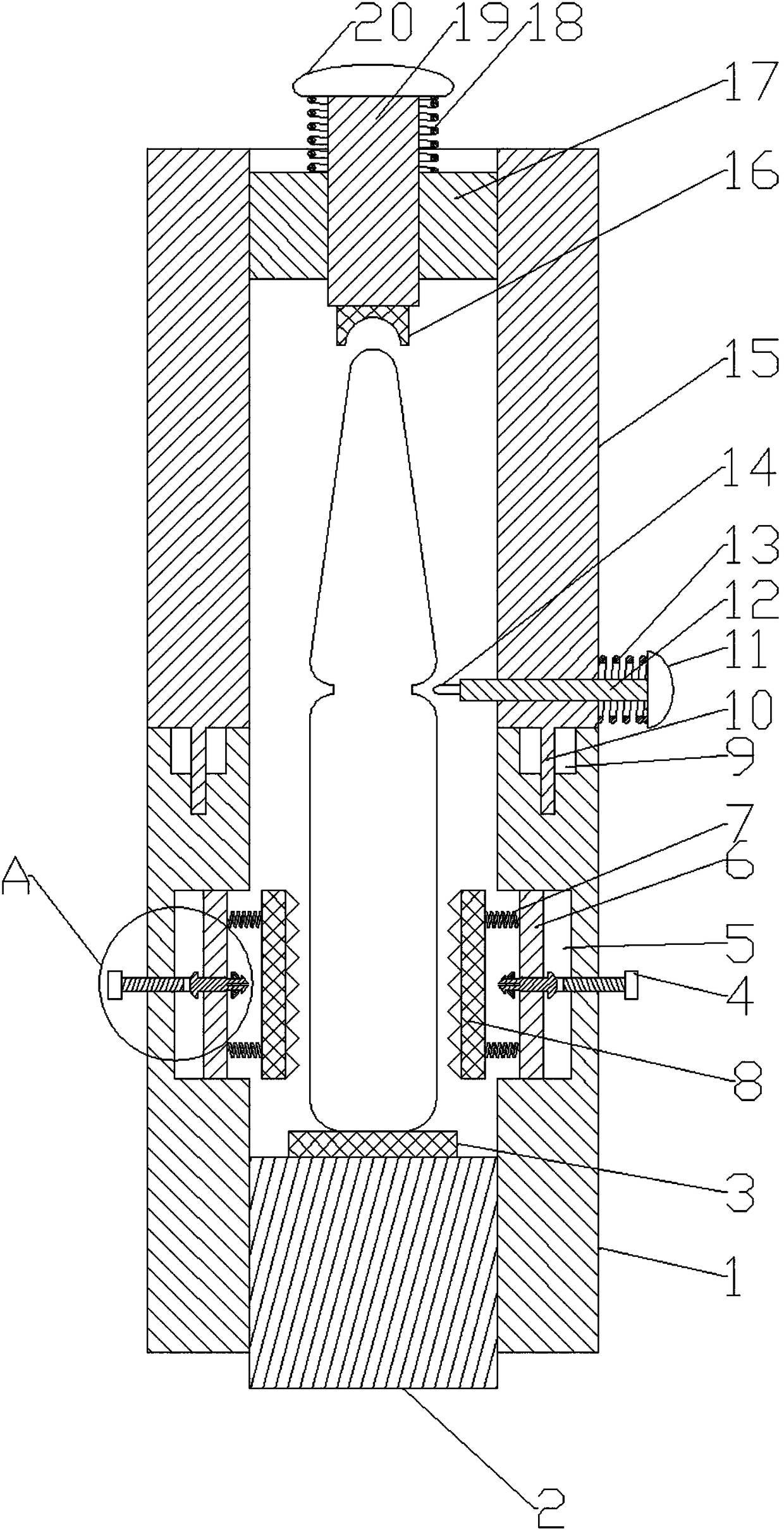 Adjustable ampoule bottle opening device